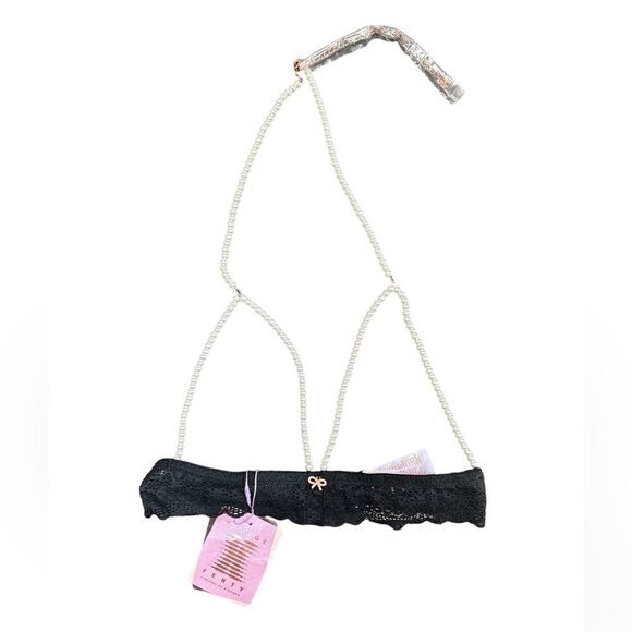 String of Pearls Cupless Bralette OS - Picture 3 of 7